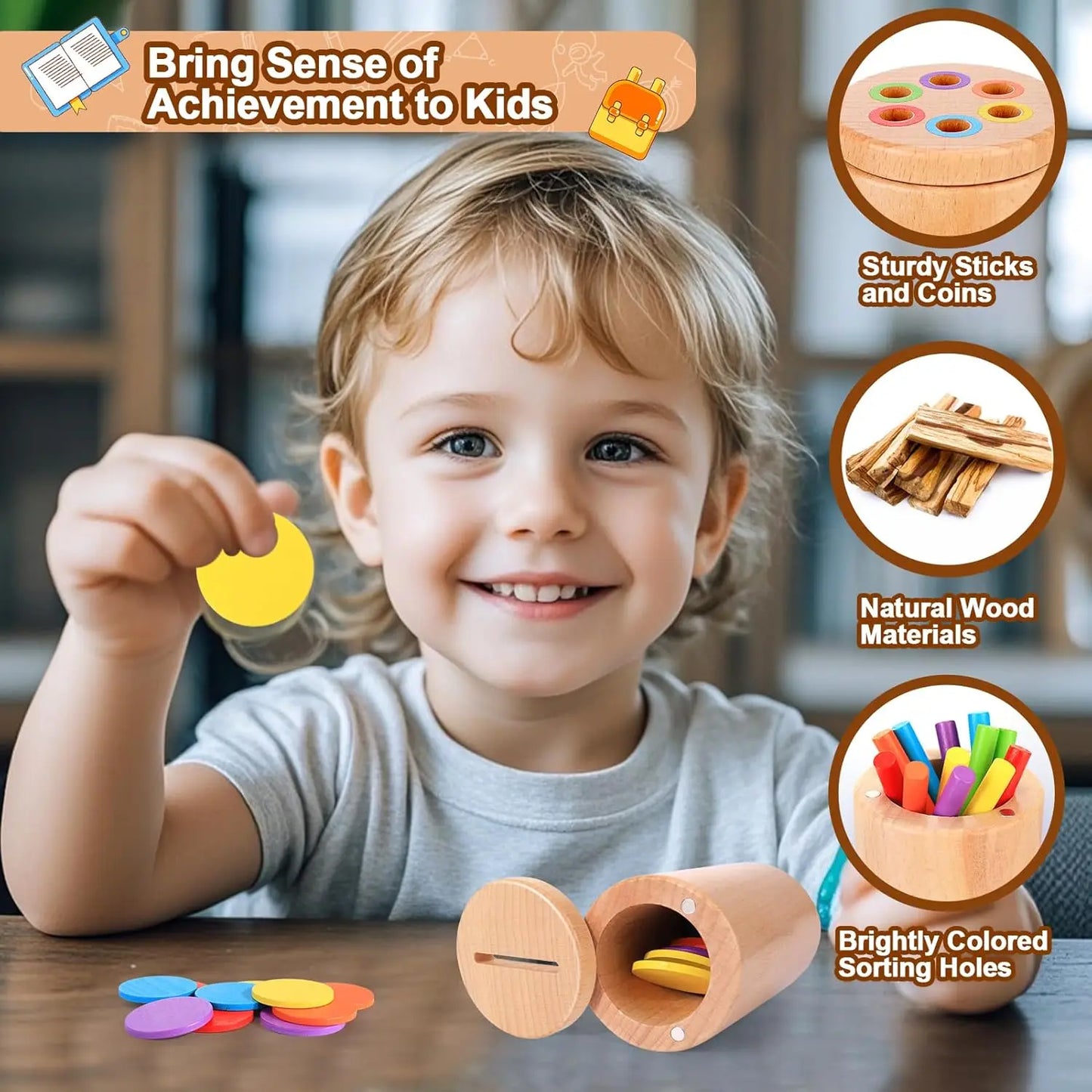 Bright Minds Montessori 3‑in‑1 Learning Cups