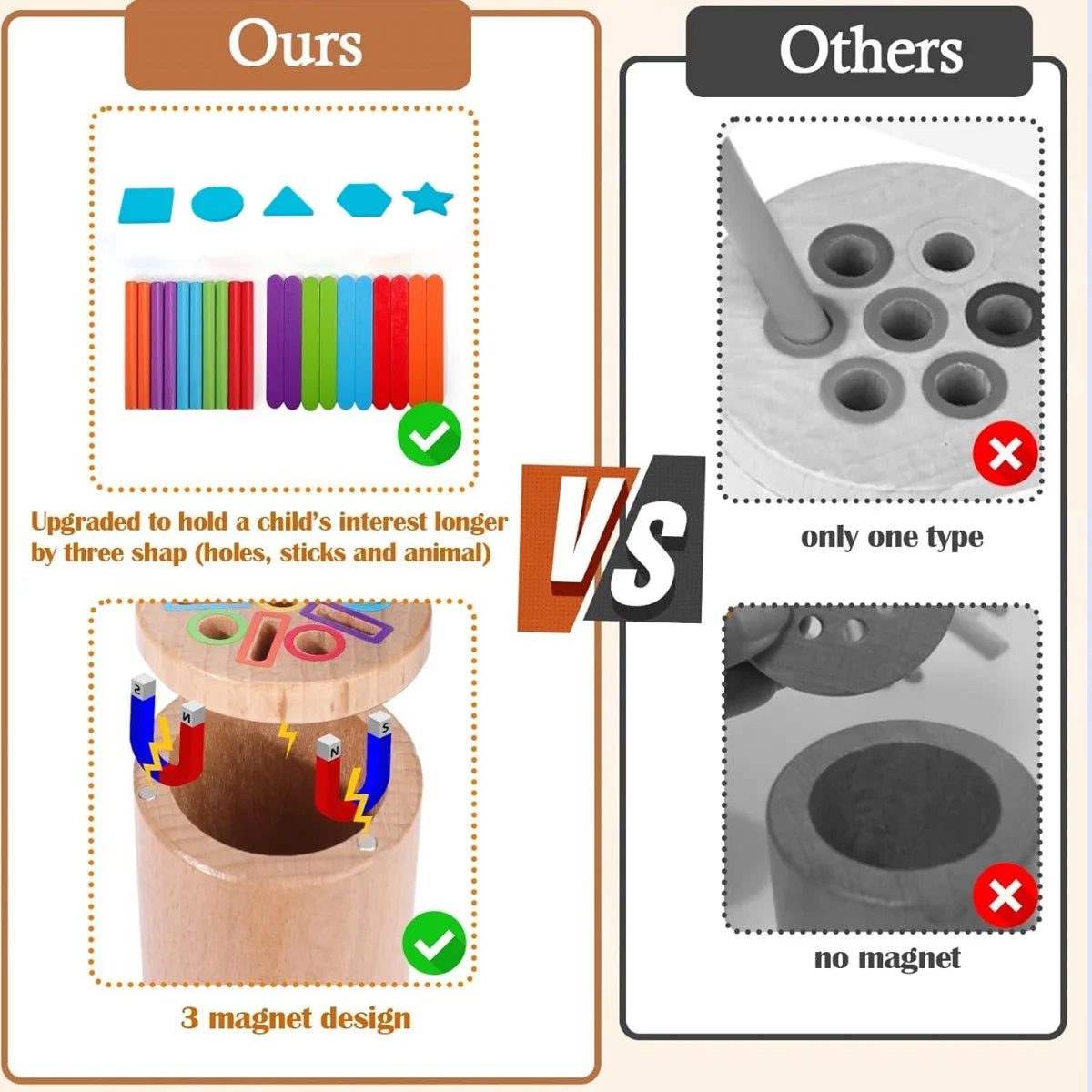 Bright Minds Montessori 3‑in‑1 Learning Cups