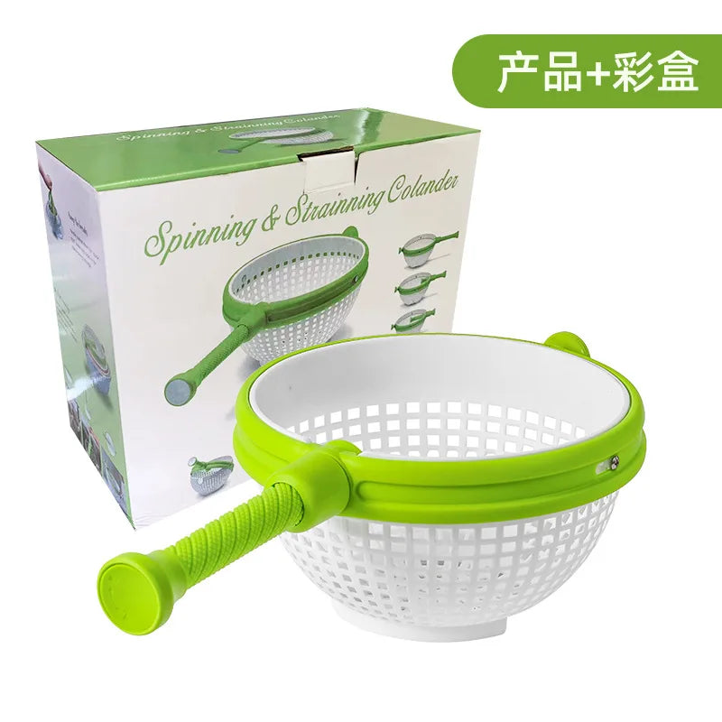 Foldable Salad Spinner Bowl with Handle