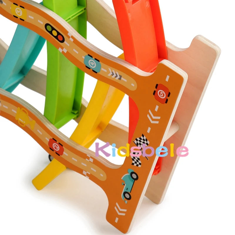 Little Racers Montessori Wooden Track Toy