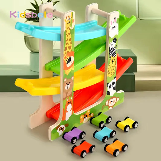 Little Racers Montessori Wooden Track Toy