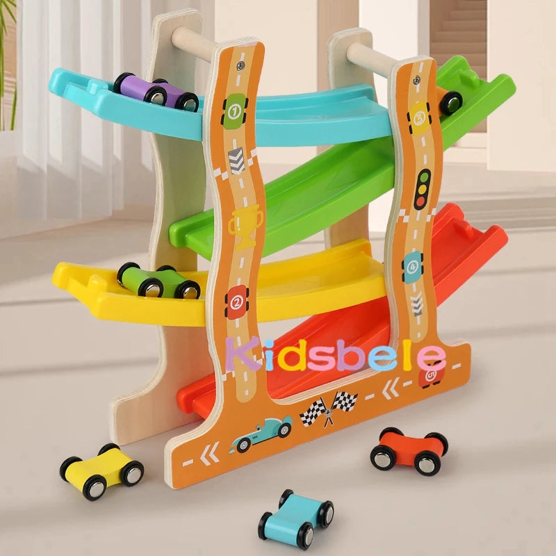Little Racers Montessori Wooden Track Toy