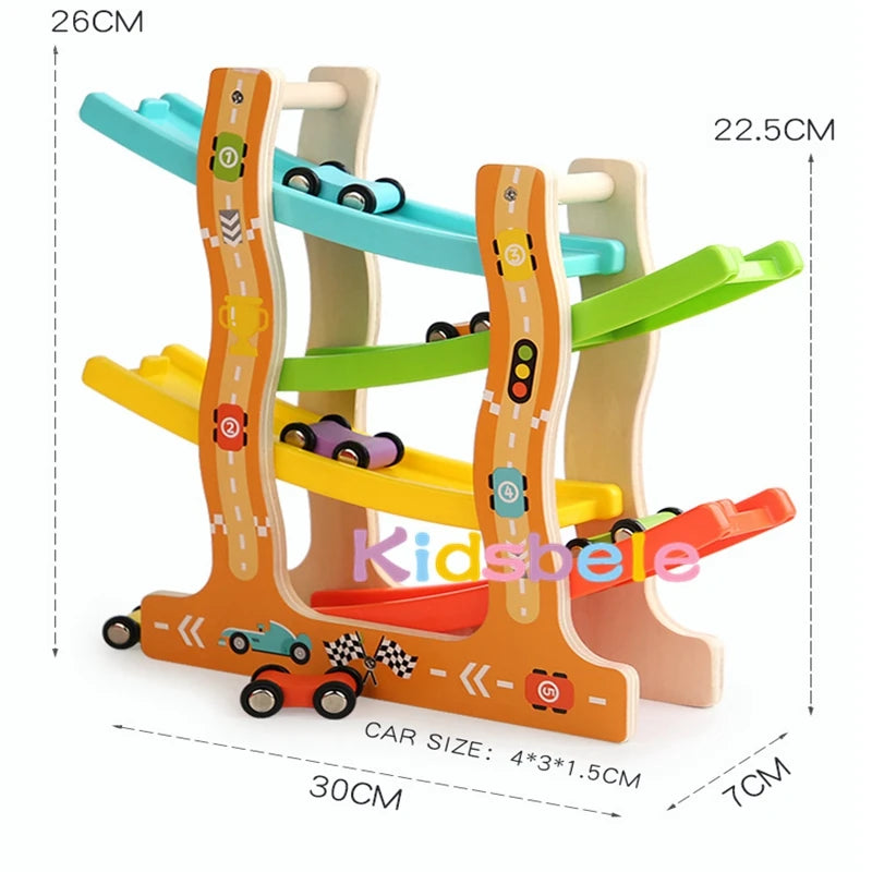 Little Racers Montessori Wooden Track Toy