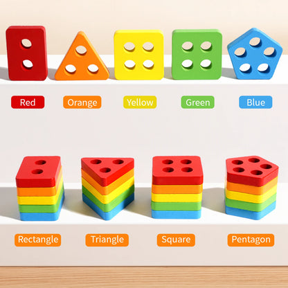 Skill Builder™ Wooden Gear & Stacking Puzzle