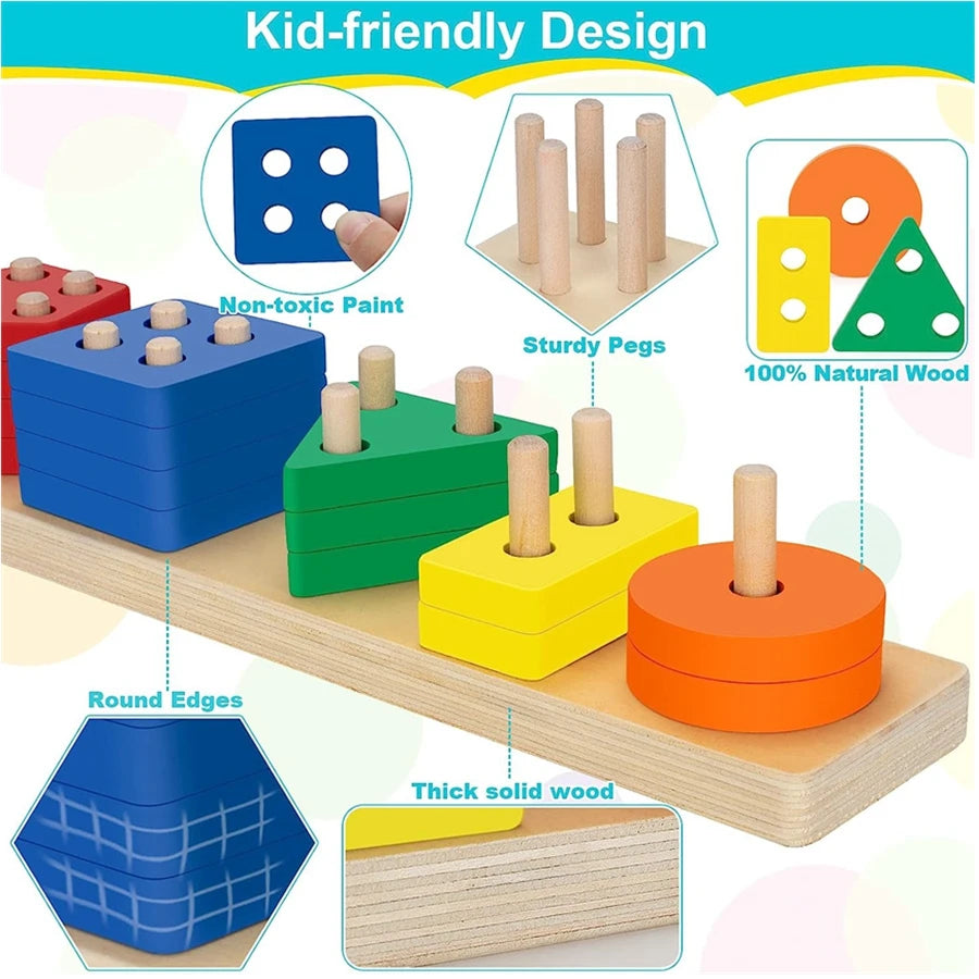 Early Learning Wooden Stacking Toy